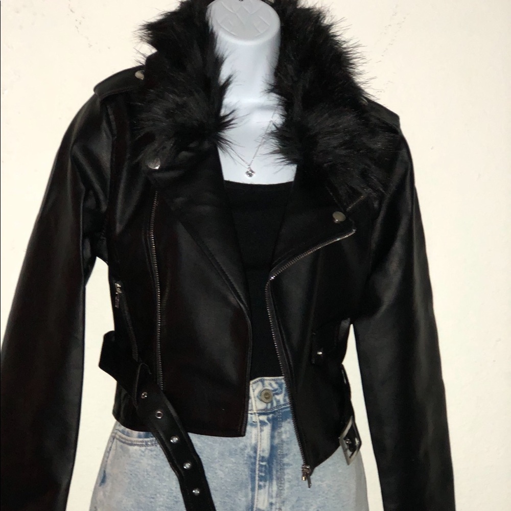 Faux leather jacket